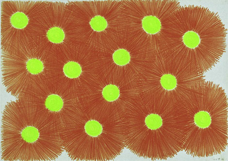 Farbstift auf Papier, 42 x 29.5 cm