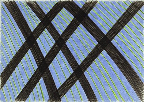 Farbstift auf Papier, 42 x 29.5 cm