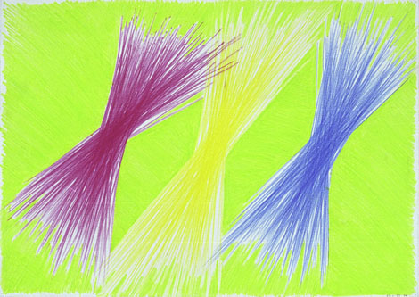 Farbstift auf Papier, 42 x 29.5 cm