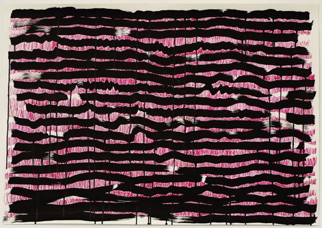 Tusche, Aquarell, 100 x 700 cm