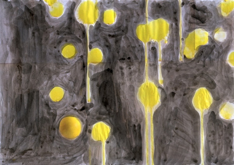 Tusche, Aquarell auf Inkjetprint 29.5 x 21 cm