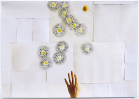 Übermaltes Inkjetprint, 29.5 x 21 cm